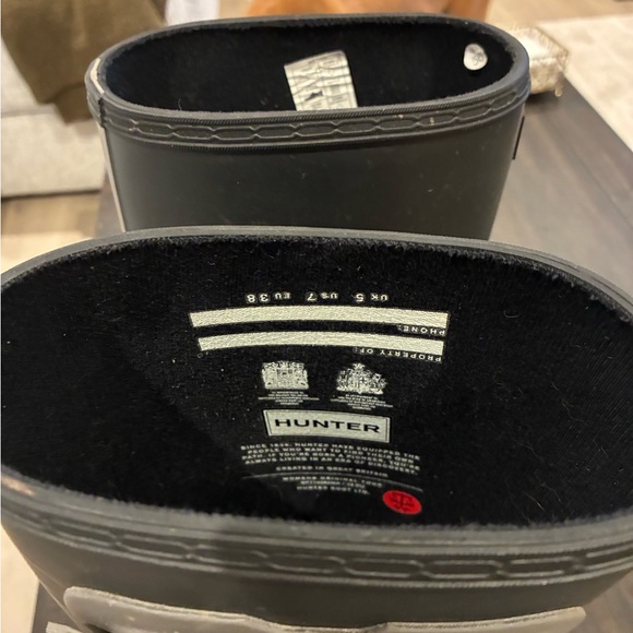 Hunter Black and Gray Women Rain Boots - Picture 3 of 3